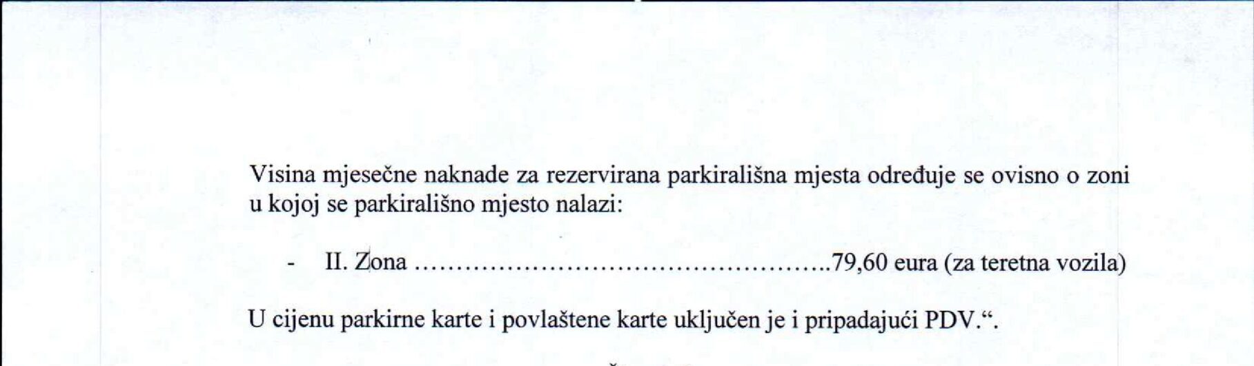 Parking U Plo Ama Pravilnik O Utvr Ivanju Zona Cjenika Karata Za